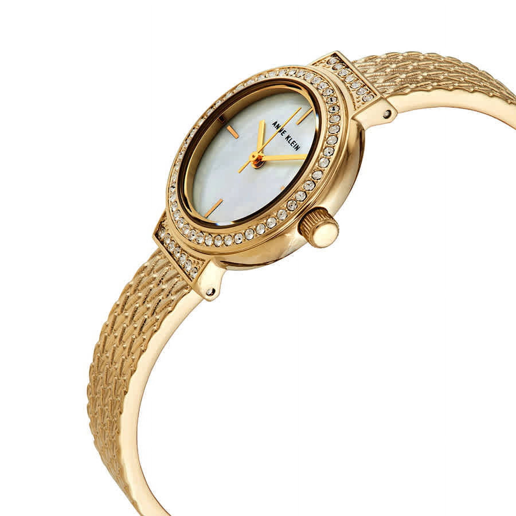 Amazon.com: Anne Klein Women's Gold-Tone Bracelet Watch with Rectangular  Case, AK/3614 : Clothing, Shoes & Jewelry